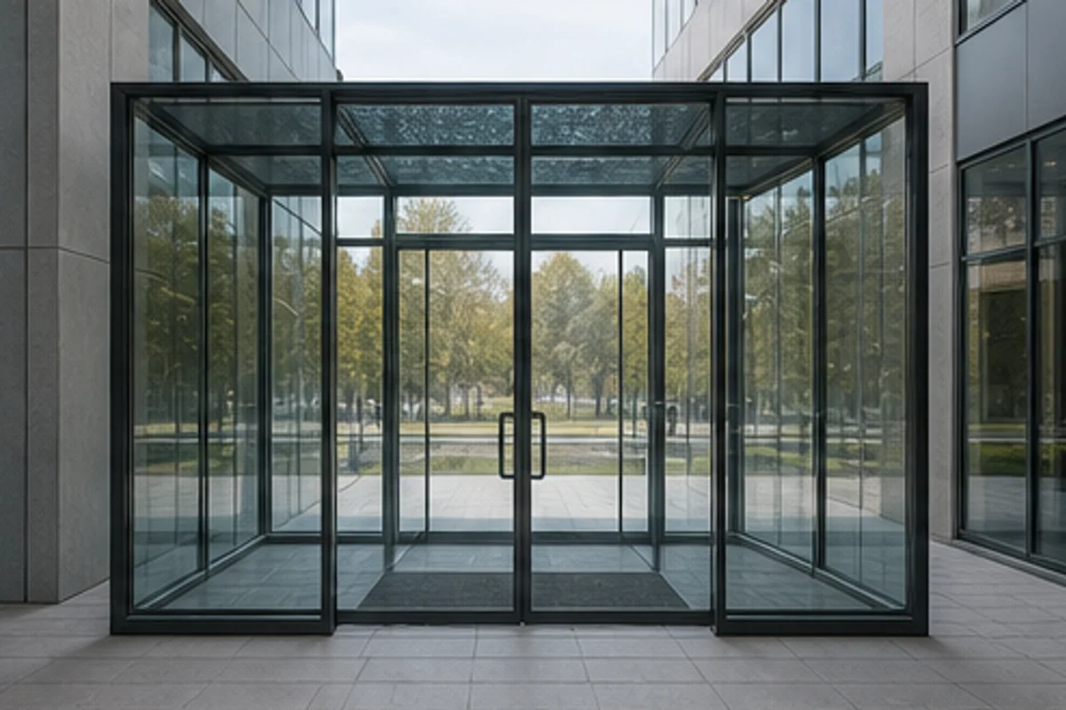 Glaswindfang: Eingangsbereich aus Glas planen